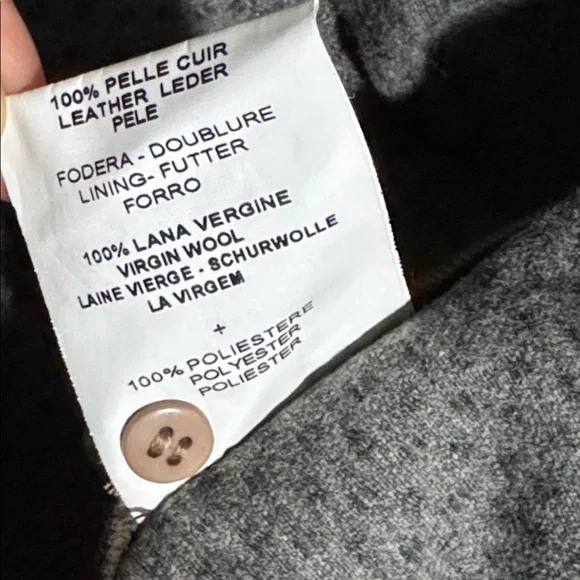 D'amico Fodera Men's Jacket Size 50 100% pelle cuir leather
